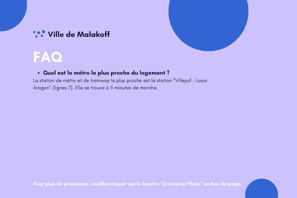 Appartement Avec Parking Et Terrasse Metro 7 Et Paris Villejuif Eksteriør bilde
